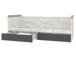 Детская КЕНТ-1 - Секция №1 Кровать 900 Дуб Крафт Белый/Антрацит