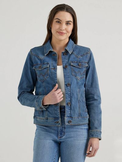 Куртка Wrangler® Women's Long Sleeve Classic Fit Denim Jacket
