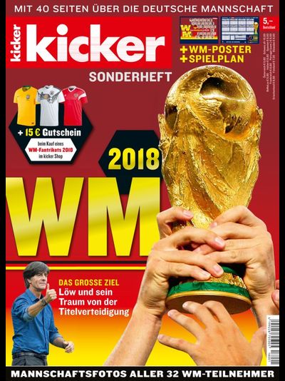 KICKER Sonderheft WM 2018 Magazine Иностранные журналы о футболе, Intpressshop