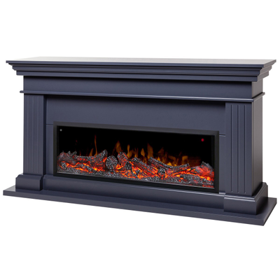 Линейный электрический камин Ontario GR с очагом Beverly 1000