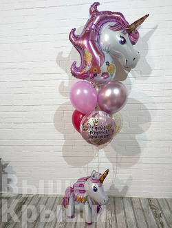 Сет "Цветочные единороги" (8 шариков)