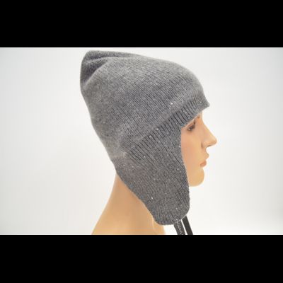 Шапка ушанка Vizio 1704 UL серая кашемир