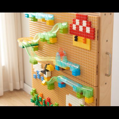 STEM Трек с мячом (кинетический) и строительные блоки, набор из 359 деталей