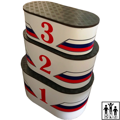 Пьедестал матрешка для награждения овальный АС-6 (размер 1 места 1000 х 650 х 540 мм) DNN