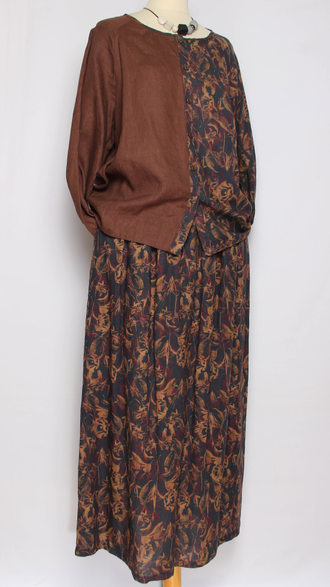 Костюм "Комбинированный длинный рукав" синий до р.44-46