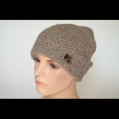 Шапка из альпака женская Vizio Италия 7007 CL ореховая
