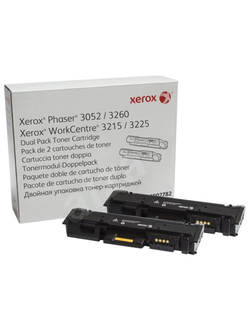 Картридж лазерный XEROX (106R02782) WC 3225/Phaser 3052/3260, оригинальный, КОМПЛЕКТ 2 шт., ресурс 2х3000 страниц