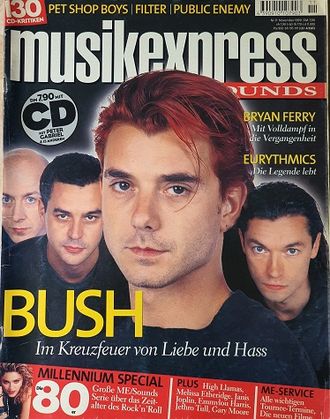 Musikexpress Sounds Magazine November 1999 Bush, Иностранные музыкальные журналы, Intpressshop