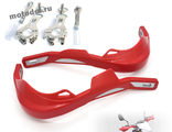 Защита рычагов (рук, руля, щитки) 22-28мм (7/8-1'), красная, армированная MX-01 для мотоцикла, квадроцикла