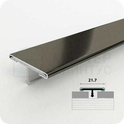 Порог одноуровневый Т-образный ЛС 10НСМ(304).2700.010 Матированный графит