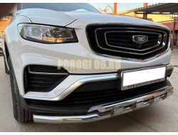 Защита переднего бампера двойная с перемычками Папа Тюнинг d60/42 для BELGEE X70 2024-