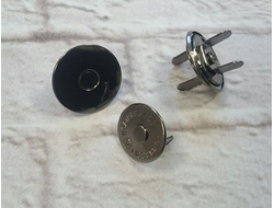 Магнитная кнопка с креплением, 1,8 см, черный