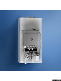 Водонагреватель газовый проточный NEVA 4508 белый и серебро