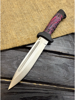Подарочный нож 6Х9С сталь VG-10, рукоять комбинированная G10 и микарта фиолетовая