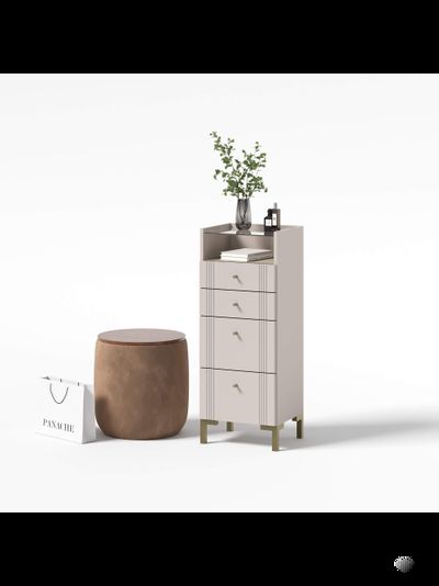 Одетта Комод 4 ящика (КМ2)  Дуб Эндгрей/Меланж