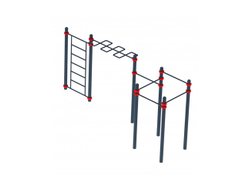 Воркаут комплекс: турник-5, рукоход змейка, стенка Д-108 AVW025