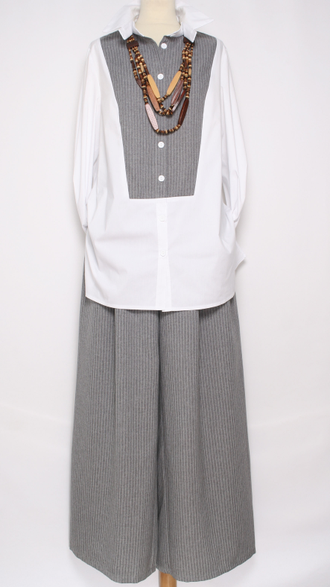 КОСТЮМ "БРЮЧНЫЙ" 1серый в полоску р.56