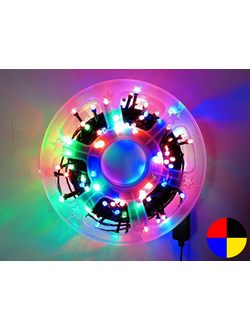 Гирлянда светодиодная #А101 "Бухта/ нить" с контроллером цвет: мультиколор, 50м.  240 LED-ламп.