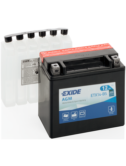 АККУМУЛЯТОР EXIDE AGM ETX14-BS L+ 12AH 200А (EN)