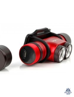 Фонарь подводный налобный Sargan "NIGHT STAR" 900Lm, теплый свет