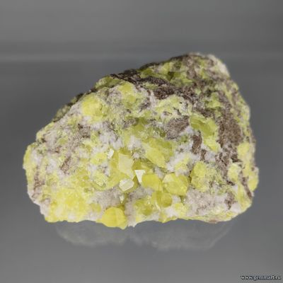 Сера, кальцит кристаллы в полости породы. Россия. 110*95*60мм