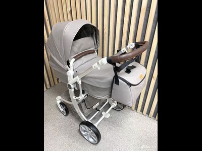 Детская коляска 2 в 1 Farfello Aimile Original Космический Латте Экокожа