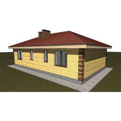 Одноэтажный дом с тремя спальнями 102м² (S102)