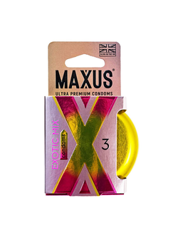 0901-066 Презервативы Maxus EXOTIC MIX, латекс, ароматизированные 3 шт.