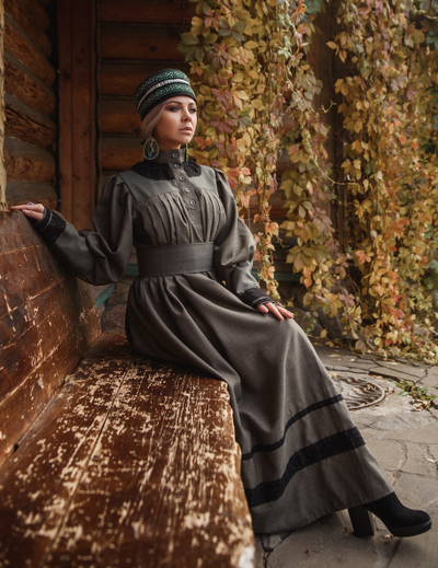 Платье «Поморское» шерстяное