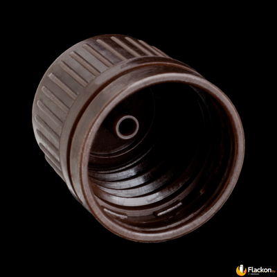 Резьбовой колпачок 18/410 с КПВ и капельным дозатором для стеклянных флаконов серии "Эфир"