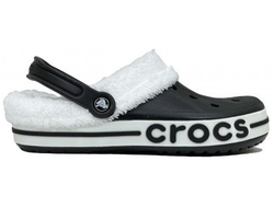 CROCS BAYABAND CLOG УТЕПЛЕННЫЕ ЧЕРНЫЕ (МЕХ СНИМАЕТСЯ)