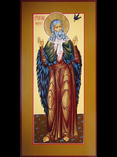 Илия (Илья) Святой Пророк. Рукописная мерная икона.