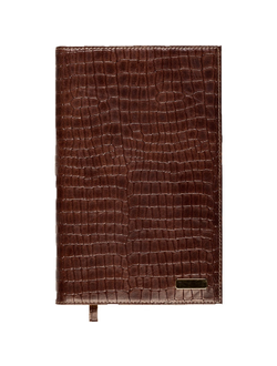 Кожаный ежедневник недатированный Prestige, 150х250, 380стр (коричневый)