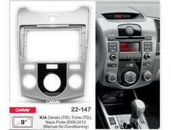 ПЕРЕХОДНАЯ РАМКА ДЛЯ УСТАНОВКИ АВТОМАГНИТОЛЫ CARAV 22-147, RKIA-FC361  9&quot; / 230:220 x 130 mm / KIA Cerato (TD), Forte (TD), Naza Forte 2009-2012