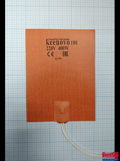Гибкая нагревающая пластина 400 Вт 24 В (152х203) (терм.180) Keenovo (3М СКОТЧ, ТЕРМОДАТЧИК НА 180°С)