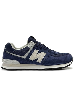 New Balance 574 Blue Cream White