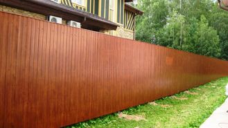 Забор из профлиста под дерево 0,5 мм Высота 1,8 м