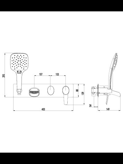 Смеситель для ванны и душа встраиваемый Lemark ATLANTISS LM3224C