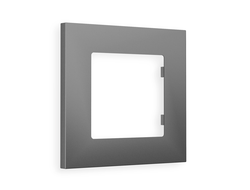 Рамка 1-ая Сталь матовый, коллекция QUBI - Ambrella Volt - ALFA