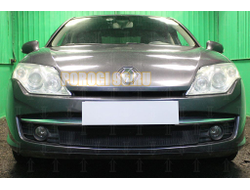 Защита радиатора Renault Laguna III (лифтбек) 2007-2011 (кроме 2.0) black