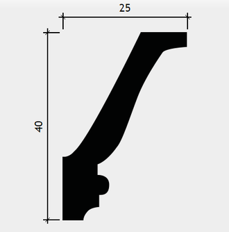 Карниз 1.50.190 - 40*25*2000мм