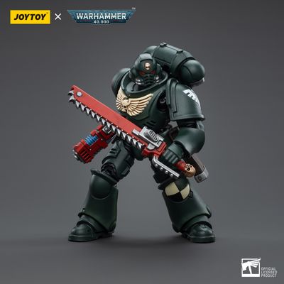 Сержант-интерцессор Темных Ангелов (Warhammer 40k) - КОЛЛЕКЦИОННАЯ ФИГУРКА 1/18 Dark Angels Intercessors Sergeant Caslan (JT4966) - JOYTOY