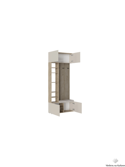 Бохо НМ-2 прихожая Дуб Крафт Серый/Кашемир