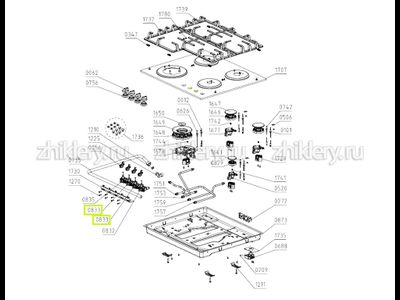Кран газовый для варочной поверхности Gorenje 687004 (454475)