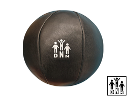 Набивной мяч медбол 3кг из натуральной кожи со шнуровкой