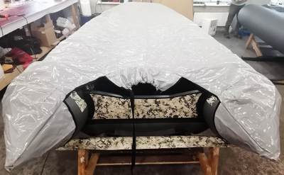 Транспортировочный тент большой с фальшбортом 390-420