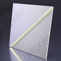 Гипсовая панель FIELDS LED platinum артикул D-0008-5-pl