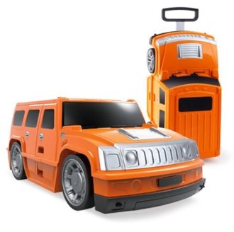 Детский чемодан машина внедорожник оранжевый