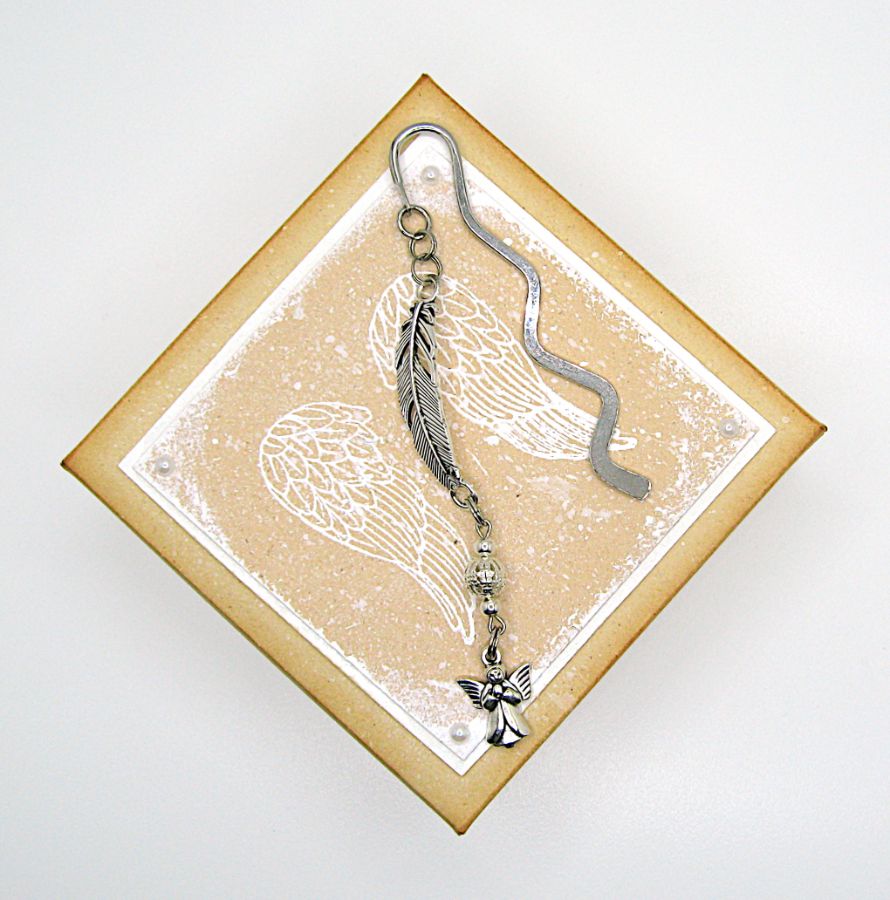 Авторский подарок от Наталии Смирновой: закладка с ангелом ручной работы