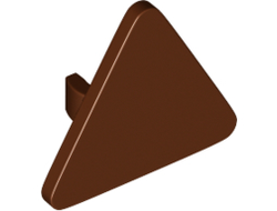 Road Sign 2 x 2 Triangle with Open O Clip, Reddish Brown (65676 / 6317561)